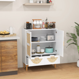 Costway 2 Door 2 Drawer White Sideboard - Size: 92 x 48 x 26cm - Wilko - thumbnail 5