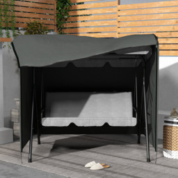 Outsunny Dark Grey 3 Seater Swing Bench Cover 152 x 114 x 177cm - Size: 177 x 114 x 152cm - Wilko - thumbnail 4