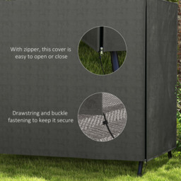 Outsunny Dark Grey 3 Seater Swing Bench Cover 152 x 114 x 177cm - Size: 177 x 114 x 152cm - Wilko - thumbnail 6