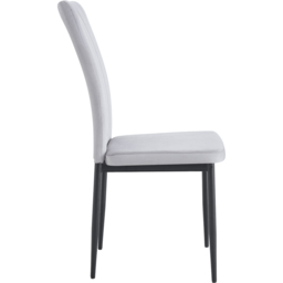 Elle Set of 4 Light Grey Velvet Effect Plush Padded Upholstered Dining Chair - MCC - Wilko - thumbnail 5