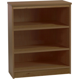 R White Cabinets 3 Shelf English Oak Mid Height Bookcase - Brown - Wilko - thumbnail 3