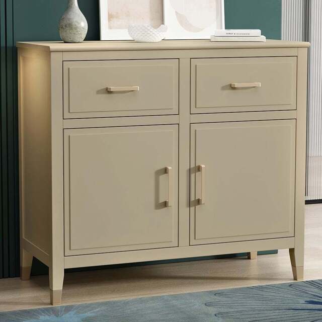 Palazzi 2 Doors 2 Drawers Clay Sideboard - Size: 40 x 95 x  85cm - Cream - Wilko - image 1