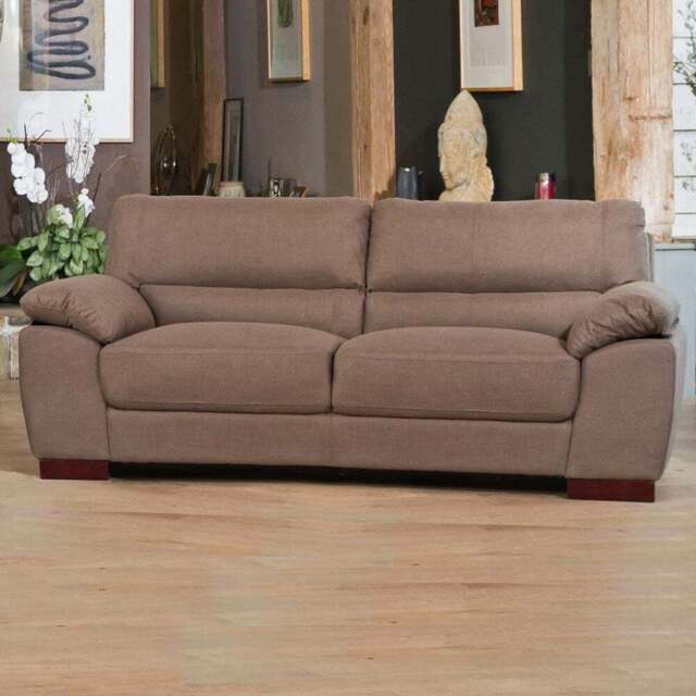 Westbrook 3 Seater Brown Textured Fabric Sofa - Artemis Home - Wilko - image 1