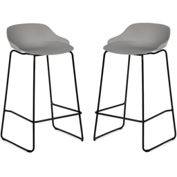 Julian Bowen Set of 2 Rocco Light Grey Stool - Wilko - thumbnail 3