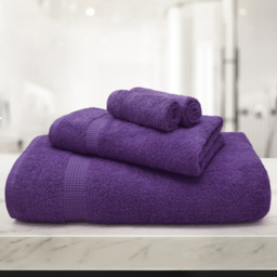 Mayfair Egyptian Cotton Purple Hand Towel Set of 2 - Wilko - thumbnail 3