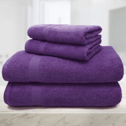 Mayfair Egyptian Cotton Purple Hand Towel Set of 2 - Wilko - thumbnail 4