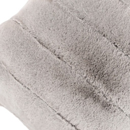 Paoletti Empress Grey Faux Fur Cushion Large - Size: 55 x 55 cm - Wilko - thumbnail 4