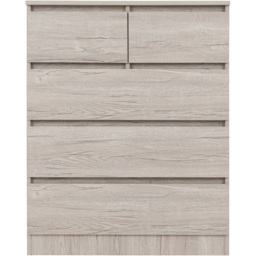 Seconique Malvern 5 Drawer Urban Snow Chest of Drawers - White - Wilko - thumbnail 5