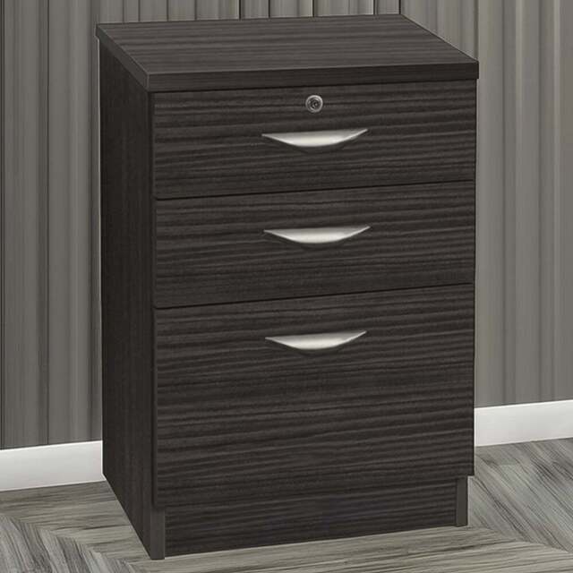 R White Cabinets 3 Drawer Black Storage Unit - Size: 72.8 x 47.9 x 54cm - Wilko - image 1