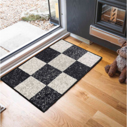Desire Rugs Havana Black Square Anti Slip Door Mat 120 x 67cm - Size: 67 x 120cm - Wilko - thumbnail 3