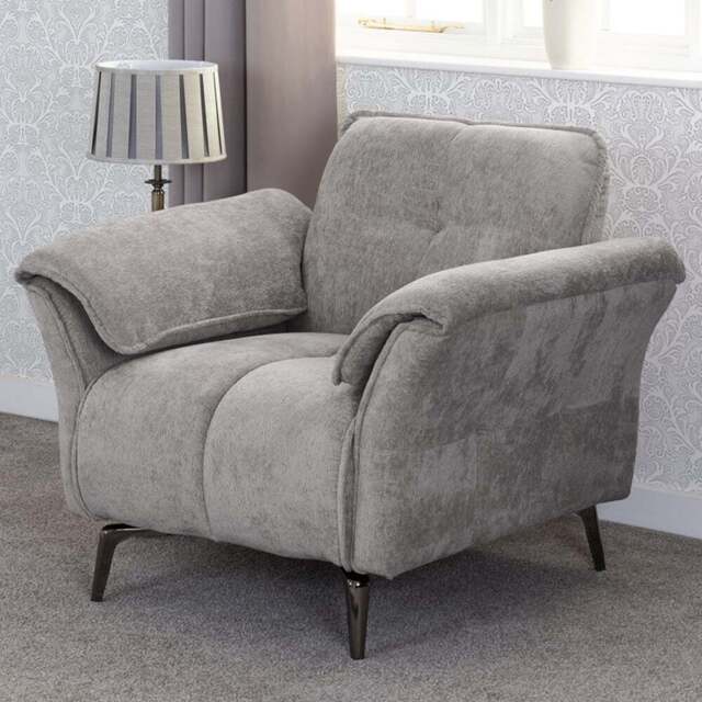 Seconique Amalfi Single Seater Grey Fabric Chair - Wilko - image 1