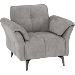 Seconique Amalfi Single Seater Grey Fabric Chair - Wilko - thumbnail 3