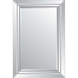Cranbury Double Edge All Glass Large Dress Mirror 120 x 80cm - Size: 120x 80cm - Black - MirrorOutlet - Wilko