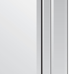 Cranbury Double Edge All Glass Large Dress Mirror 120 x 80cm - Size: 120x 80cm - Black - MirrorOutlet - Wilko - thumbnail 5