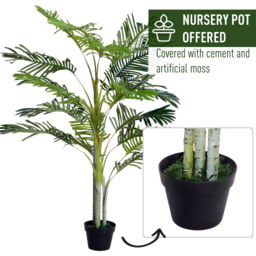 Outsunny Tropical Palm Tree Artificial Plant In Pot 5ft - Multi - Wilko - thumbnail 5