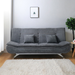 Living and Home 2 Seater Grey Linen Fabric Sofa Bed - Wilko - thumbnail 6
