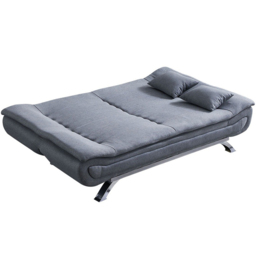 Living and Home 2 Seater Grey Linen Fabric Sofa Bed - Wilko - thumbnail 4