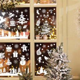 Walplus White Christmas Merry Wonderland Double-Sided Window Stickers 163 Piece - Size: 0.2 x 30 x 55cm - Wilko - thumbnail 5