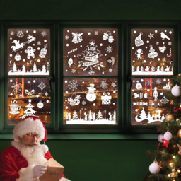 Walplus White Christmas Merry Wonderland Double-Sided Window Stickers 163 Piece - Size: 0.2 x 30 x 55cm - Wilko - thumbnail 3