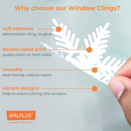 Walplus White Christmas Merry Wonderland Double-Sided Window Stickers 163 Piece - Size: 0.2 x 30 x 55cm - Wilko - thumbnail 7