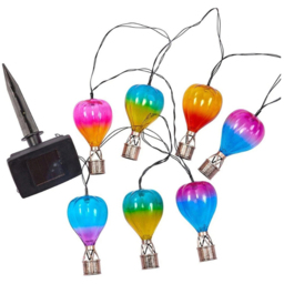 Garden Mile 10 Pack Multicolour Hot Air Balloon Solar LED String Light - Size: 15 x 470 x 15cm - Wilko - thumbnail 3