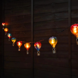 Garden Mile 10 Pack Multicolour Hot Air Balloon Solar LED String Light - Size: 15 x 470 x 15cm - Wilko - thumbnail 4