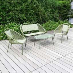 Cleo Sofa Set Green - Size: 4 Seater - Outdoor Essentials - Wilko - thumbnail 7