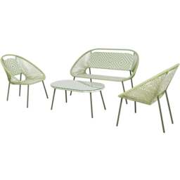 Cleo Sofa Set Green - Size: 4 Seater - Outdoor Essentials - Wilko - thumbnail 3