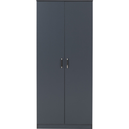 Seconique Dakota 2 Door Dark Grey Wardrobe - Size: 175 x 75 x 48cm - Wilko - thumbnail 4