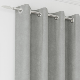 Enhanced Living Knightsbridge Grey Chenille Thermal Blackout Eyelet Curtains 117 x 137cm - Size: W 117 x D 137cm - Wilko - thumbnail 3