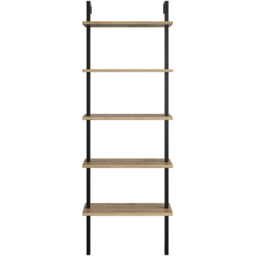 Decorotika Piante 5 Shelf Black and Oud Bookshelf - Size: 174 x 60 x 22cm - Multi - Wilko - thumbnail 3