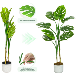 Monstera Tree Indoor Artificial Plant 80cm - Size: 80 x 30 x 30cm - Green - MCC - Wilko - thumbnail 4