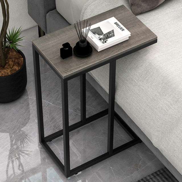Costway Grey C Shaped End Table - Size: 45 x 25 x 64cm - Wilko - image 1