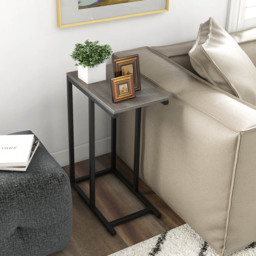 Costway Grey C Shaped End Table - Size: 45 x 25 x 64cm - Wilko - thumbnail 4