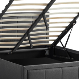 VIDA DESIGNS Vanita Double Dark Grey Ottoman Bed - Wilko - thumbnail 4