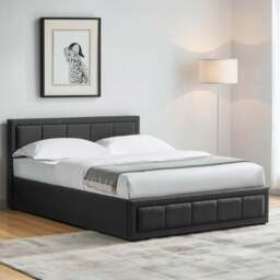 VIDA DESIGNS Vanita Double Dark Grey Ottoman Bed - Wilko