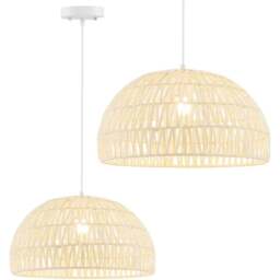 Costway Beige Dome Paper Ceiling Pendant Light - Size: 47 x 47 x 31cm - Cream - Wilko - thumbnail 4
