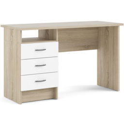 Florence Function Plus 3 Drawer Desk White and Oak - Size: 48 x 120 x 72cm - Furniture to Go - Wilko - thumbnail 3