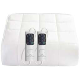 Dreamland King Size Dual Control Heated Mattress Protector - White - Wilko - thumbnail 1