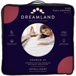 Dreamland King Size Dual Control Heated Mattress Protector - White - Wilko - thumbnail 4