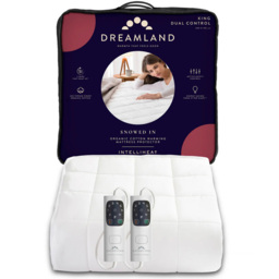 Dreamland King Size Dual Control Heated Mattress Protector - White - Wilko - thumbnail 3