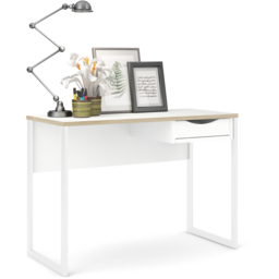 Florence Function Plus Single Drawer Desk White and Oak Trim - Size: 48 x 110 x 76cm - Furniture to Go - Wilko - thumbnail 7