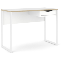 Florence Function Plus Single Drawer Desk White and Oak Trim - Size: 48 x 110 x 76cm - Furniture to Go - Wilko - thumbnail 3