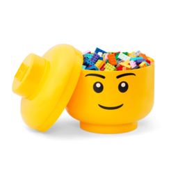 LEGO Boy Face large Storage Head - Size: 24 x 24 x 27.1cm - Yellow - Wilko - thumbnail 4