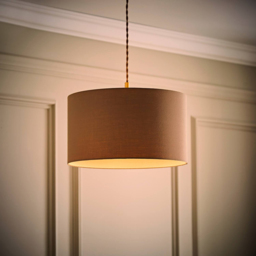 ValueLights Reni Taupe Fabric Medium Drum Ceiling Lamp Shade - Size: 20 x 35 x 35cm - Wilko - thumbnail 7