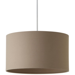 ValueLights Reni Taupe Fabric Medium Drum Ceiling Lamp Shade - Size: 20 x 35 x 35cm - Wilko