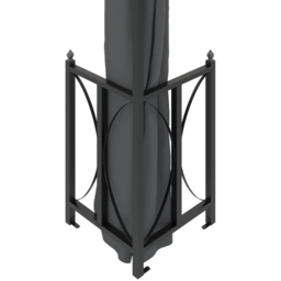 vidaXL 3 x 3m Anthracite Double Tier Roof Gazebo with Sidewalls - Grey - Wilko - thumbnail 6