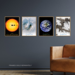 Artery8 NASA Solar System Sun Planet Earth Images from Space Wall Art Print 30 x 41cm 4 Pack - Size: 40.5 x 30.5 x 0.3cm - Multi - Wilko - thumbnail 3