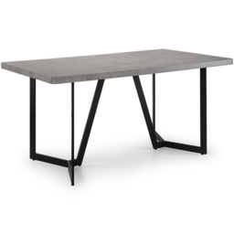 Julian Bowen Miller 6 Seater Concrete Dining Table - Grey - Wilko - thumbnail 3