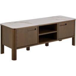 Florence Southampton 2 Door 2 Shelf Ceramic Cream TV Unit - Size: 45 x 120 x 40cm - Multi - Furniture To Go - Wilko - thumbnail 3